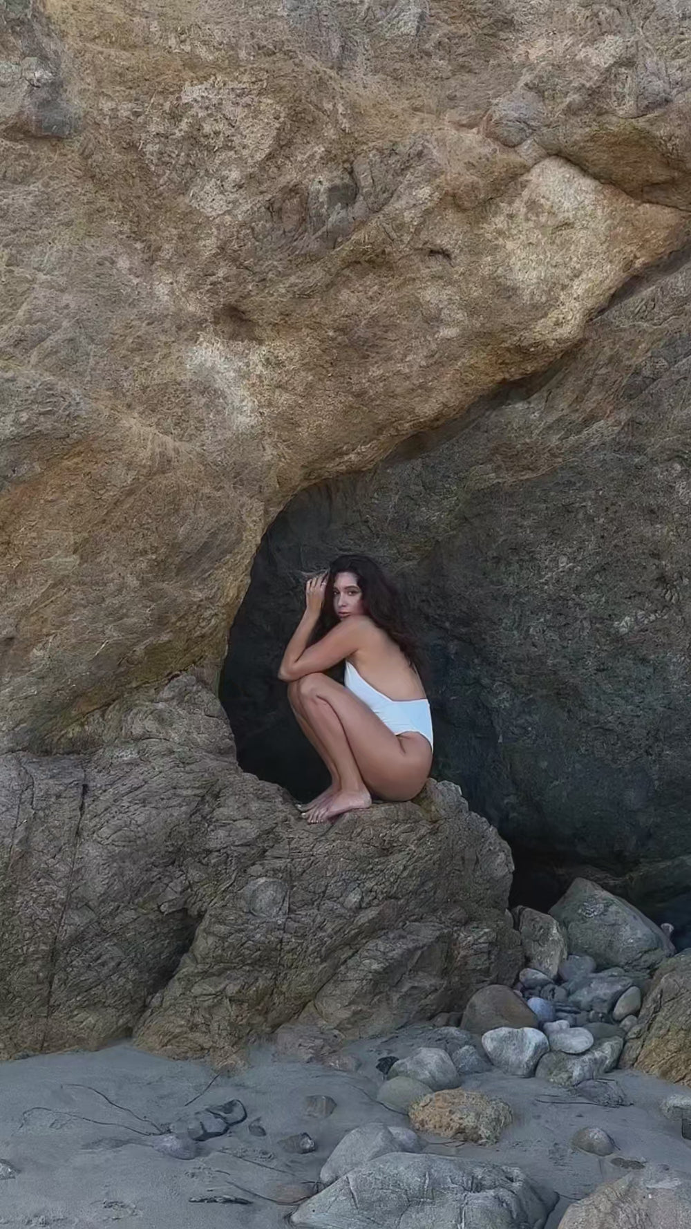 Exploring a sea cave